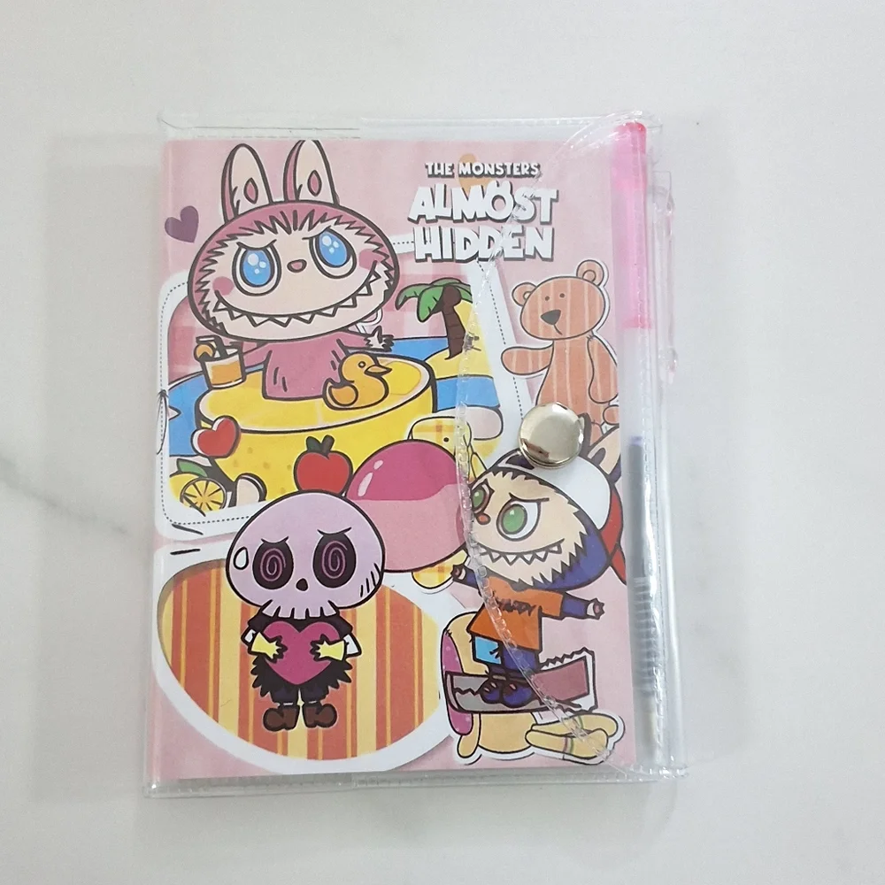 New Labubu Pink Pocket Notebook & Pen Set